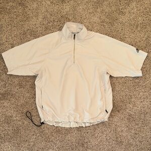 Adidas Cream Half-Zip Pullover Windbreaker